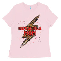 Bubblegum Pink homeschool mom lightning bolt Ladies Tee - MaliasSmallBusiness