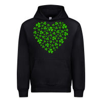 Black shamrock heart Urban Hoodie - Artiststas