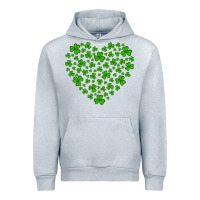 Heather Grey shamrock heart Urban Hoodie - Artiststas