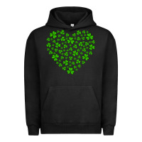 Pigment Black shamrock heart Urban Hoodie - Artiststas