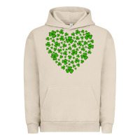 Pigment French Oak shamrock heart Urban Hoodie - Artiststas
