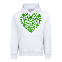 White shamrock heart Urban Hoodie - Artiststas