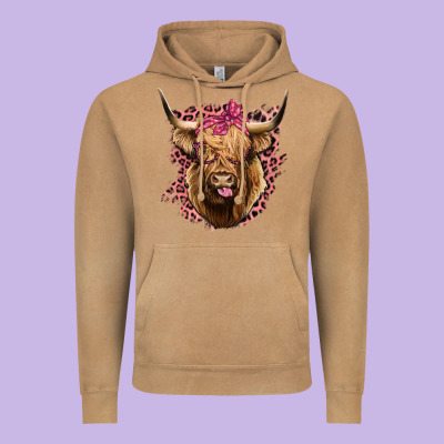 Highland Cow Vintage Hoodie Designed By Bettercallsaul