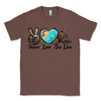 Chestnut Peace Love Sea Lion Classic Tee - LillyAllenDesigns