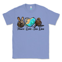 Colony Blue Peace Love Sea Lion Classic Tee - LillyAllenDesigns