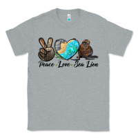Heather Grey Peace Love Sea Lion Classic Tee - LillyAllenDesigns