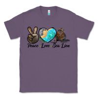 Lavender Peace Love Sea Lion Classic Tee - LillyAllenDesigns