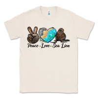 Natural Peace Love Sea Lion Classic Tee - LillyAllenDesigns