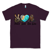 Plum Peace Love Sea Lion Classic Tee - LillyAllenDesigns