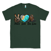 Sports Green Peace Love Sea Lion Classic Tee - LillyAllenDesigns