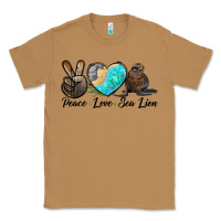 Toasted Coconut Peace Love Sea Lion Classic Tee - LillyAllenDesigns