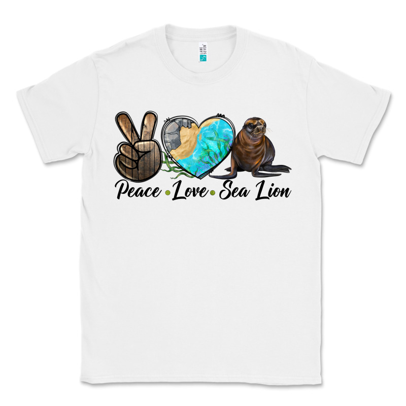 Peace Love Sea Lion Classic Tee by LillyAllenDesigns | Teevron