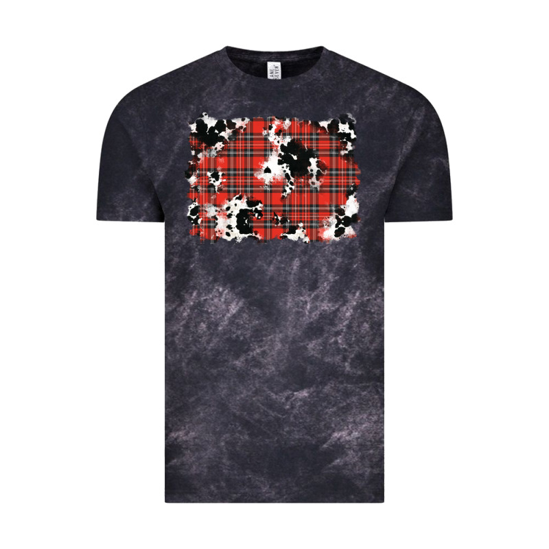 Christmas Plaid Cowhide Pattern Background Vintage Tee by RanaPortraitStore | Teevron