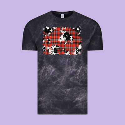 Christmas Plaid Cowhide Pattern Background Vintage Tee Designed By Ranaportraitstore
