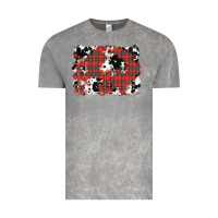 Cloud Rock Christmas Plaid Cowhide Pattern Background Vintage Tee - RanaPortraitStore