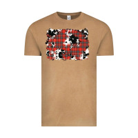 Vintage Camel Christmas Plaid Cowhide Pattern Background Vintage Tee - RanaPortraitStore