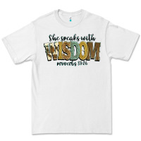 White she speaks with wisdom proverbs 31 26 Premium Tee - NancyCooperArtShop