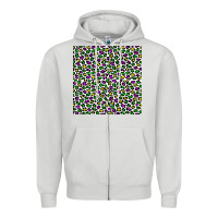 Dove Grey mardi gras leopard  seamless pattern Zipper Hoodie - FaDigitalArtStudio