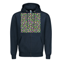Navy mardi gras leopard  seamless pattern Zipper Hoodie - FaDigitalArtStudio