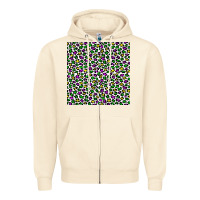 Sandshell mardi gras leopard  seamless pattern Zipper Hoodie - FaDigitalArtStudio