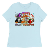 Happy Hallothanksmas Goats Ladies Tee | Teevron