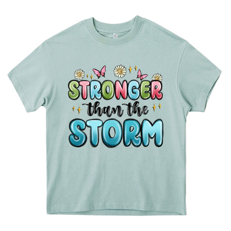 Stronger Than The Storm Heavy Core Tee by MaliasSmallBusiness | Teevron