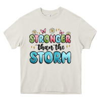 Cream stronger than the storm Heavy Core Tee - MaliasSmallBusiness