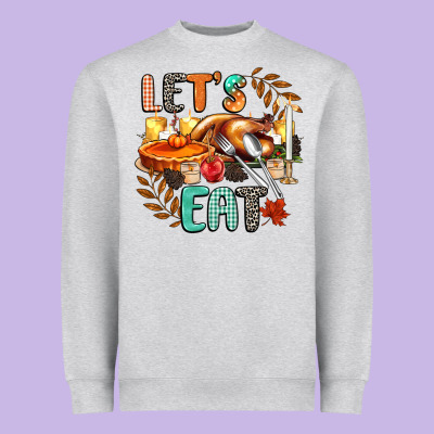 Lets Eat Heavyweight Sweatshirt Designed By Cowgirlartshop