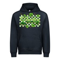 Navy checkered lucky Urban Hoodie - Artiststas