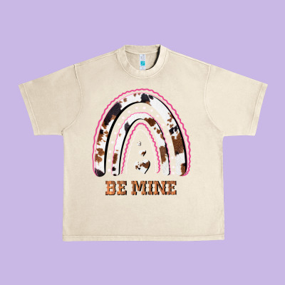 Valentines Day Rainbow, Valentines Day Rainbow Cowhide, Urban Heavy Tee Designed By Bettercallsaul