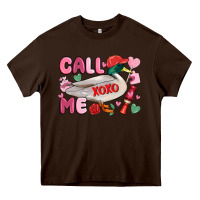 Chocolate Brown call me valentine mallard duck Heavy Core Tee - MaliasSmallBusiness