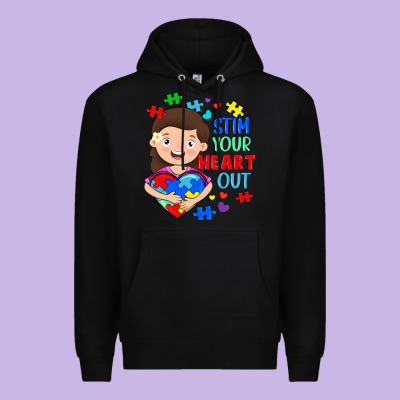 Stim Your Heart Out Premium Hoodie Designed By Fadigitalartstudio
