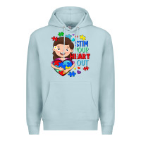 Blue Mist Stim your heart out Premium Hoodie - FaDigitalArtStudio