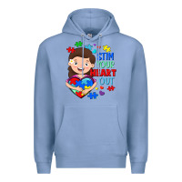 Colony Blue Stim your heart out Premium Hoodie - FaDigitalArtStudio
