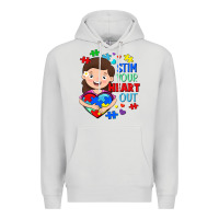 Dove Grey Stim your heart out Premium Hoodie - FaDigitalArtStudio