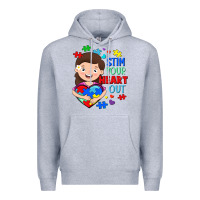 Heather Grey Stim your heart out Premium Hoodie - FaDigitalArtStudio