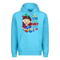 Ocean Blue Stim your heart out Premium Hoodie - FaDigitalArtStudio