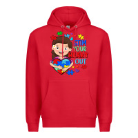 Red Stim your heart out Premium Hoodie - FaDigitalArtStudio