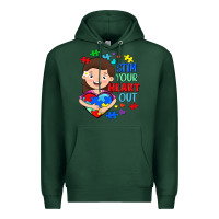 Sports Green Stim your heart out Premium Hoodie - FaDigitalArtStudio