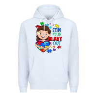 White Stim your heart out Premium Hoodie - FaDigitalArtStudio