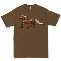 Cacao running horse Premium Tee - NancyCooperArtShop