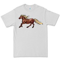 Dove Grey running horse Premium Tee - NancyCooperArtShop