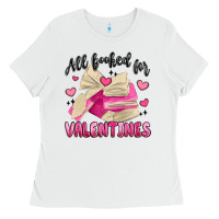 White all booked for valentines Ladies Tee - MaliasSmallBusiness