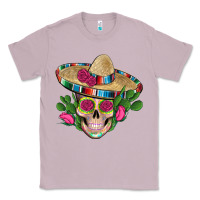 Lilac mexican skull sombrero roses cactus serape Classic Tee - Artiststas