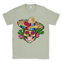 Matcha mexican skull sombrero roses cactus serape Classic Tee - Artiststas