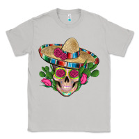 Moon Dust mexican skull sombrero roses cactus serape Classic Tee - Artiststas