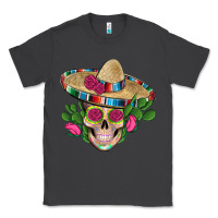 Smoke mexican skull sombrero roses cactus serape Classic Tee - Artiststas