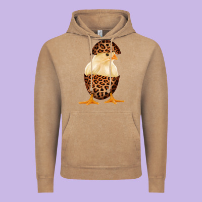 Chick With Leopard Eggshell Vintage Hoodie Designed By Bettercallsaul