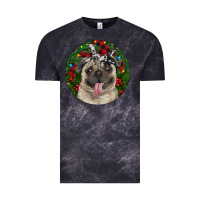 Cloud Black Christmas Pug With Buffalo Plaid Vintage Tee - RanaPortraitStore