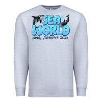 Heather Grey Sea World Family Adventure 2025 Premium Sweatshirt - CowhideDigitalArt